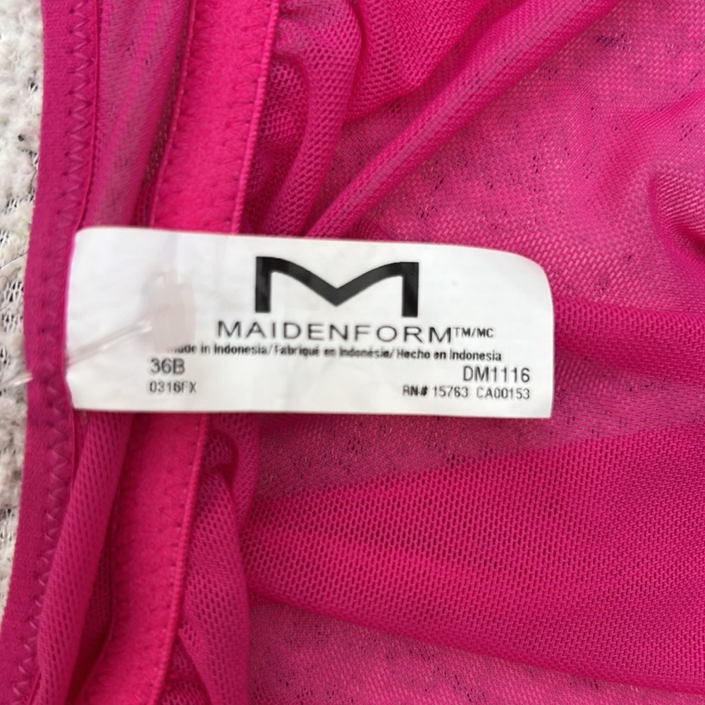Maidenform Fuchsia Baby Doll Lingerie Bra Nightie, SZ M - Picture 4 of 6
